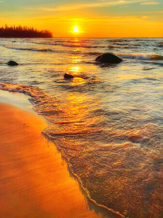 Golden Sunset on Lake Huron