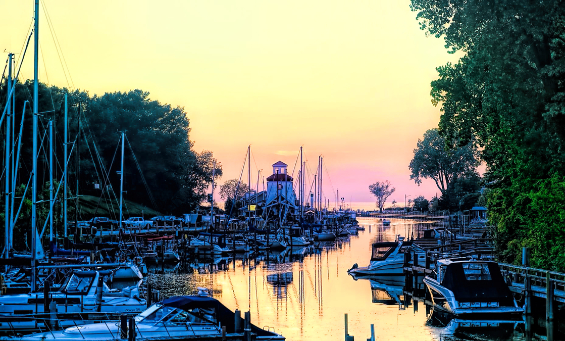 Grand Bend Yacht Club at Sunset